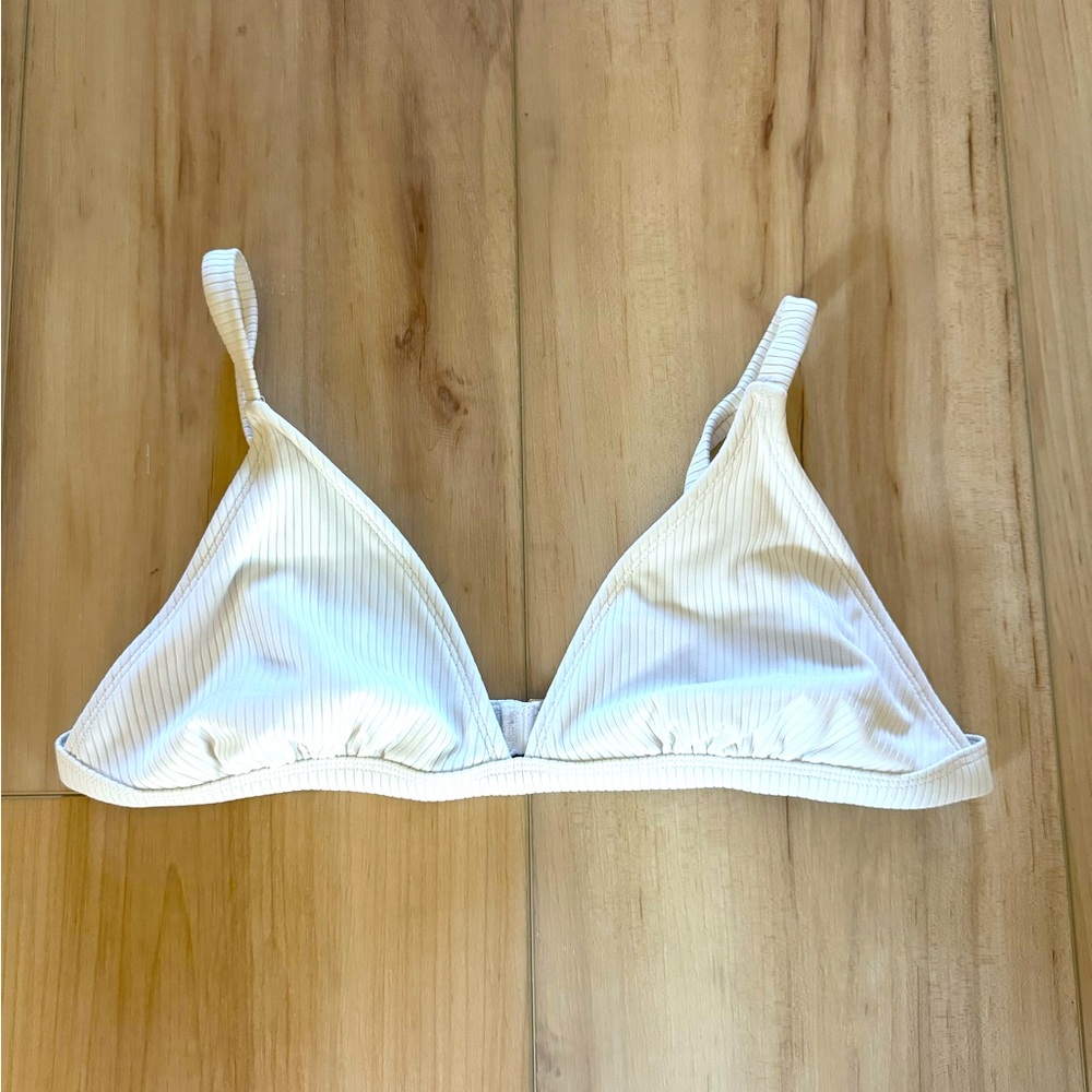 White triangle swimsuit top | S